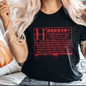 Rate H for Horror Movie T Shirt
